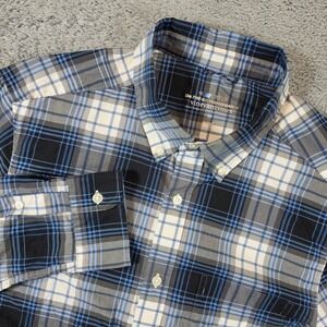 Vineyard Vines OTG Performance Shirt Mens Medium Blue Plaid brrr Cooling Stretch